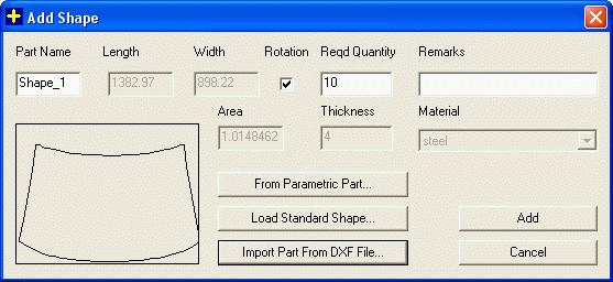 Nesting and Optimization Software - PLUS 2D : Importing of dxf fle or CAD drawing file