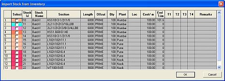 Bar Nesting Software - PLUS 1D : Inventory -  A  database Software fot stock and offcut storage