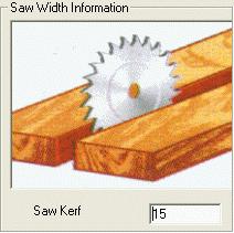 Nesting and Optimization Software  - PLUS 2D : Kerf Setting in Wood Panel Cutting