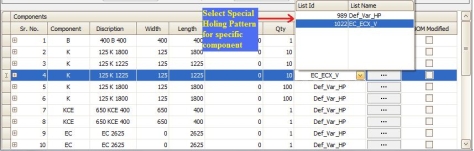 Form Work Estimation Software - PLUS FormWork : Select Special Holing Pattern